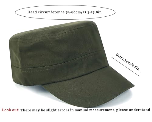 Image of Unisex Basic Cadet Army Caps Everyday Military Style Hat