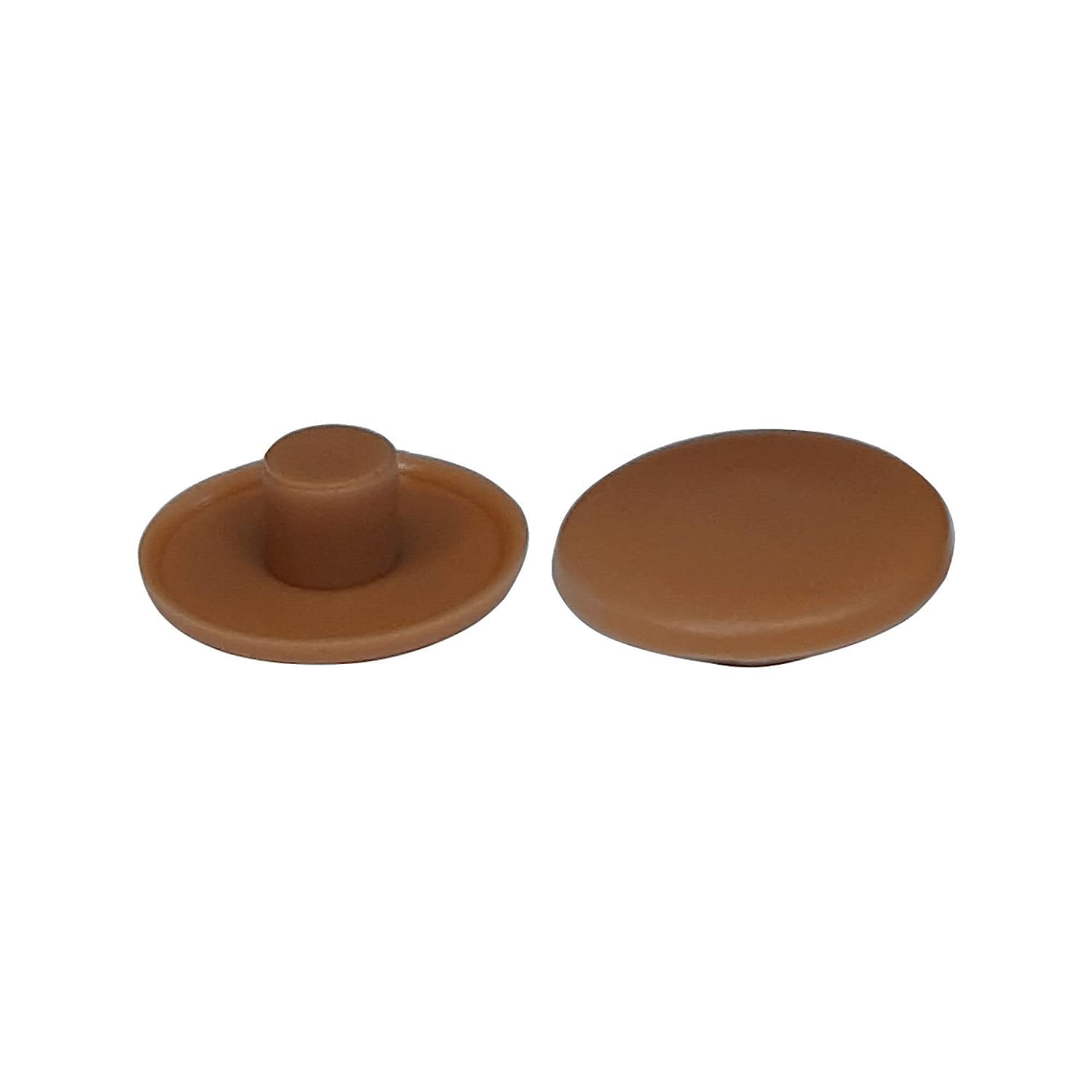 20 Tappi Coprivite In Plastica - Diametro 11.5 Mm, Per Viti PZ2 - Colore Marrone Scuro Legno - Foto 2