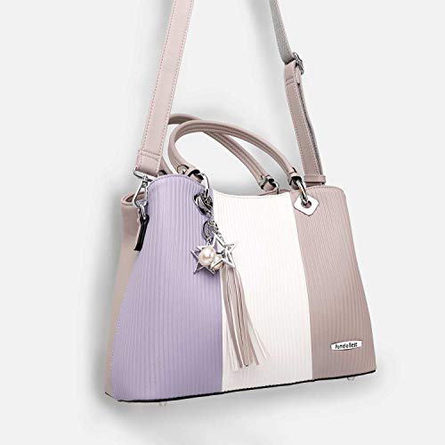 Handbags for Women with Multiple Internal Pockets in Pretty Color Combination - Thumbnail 4