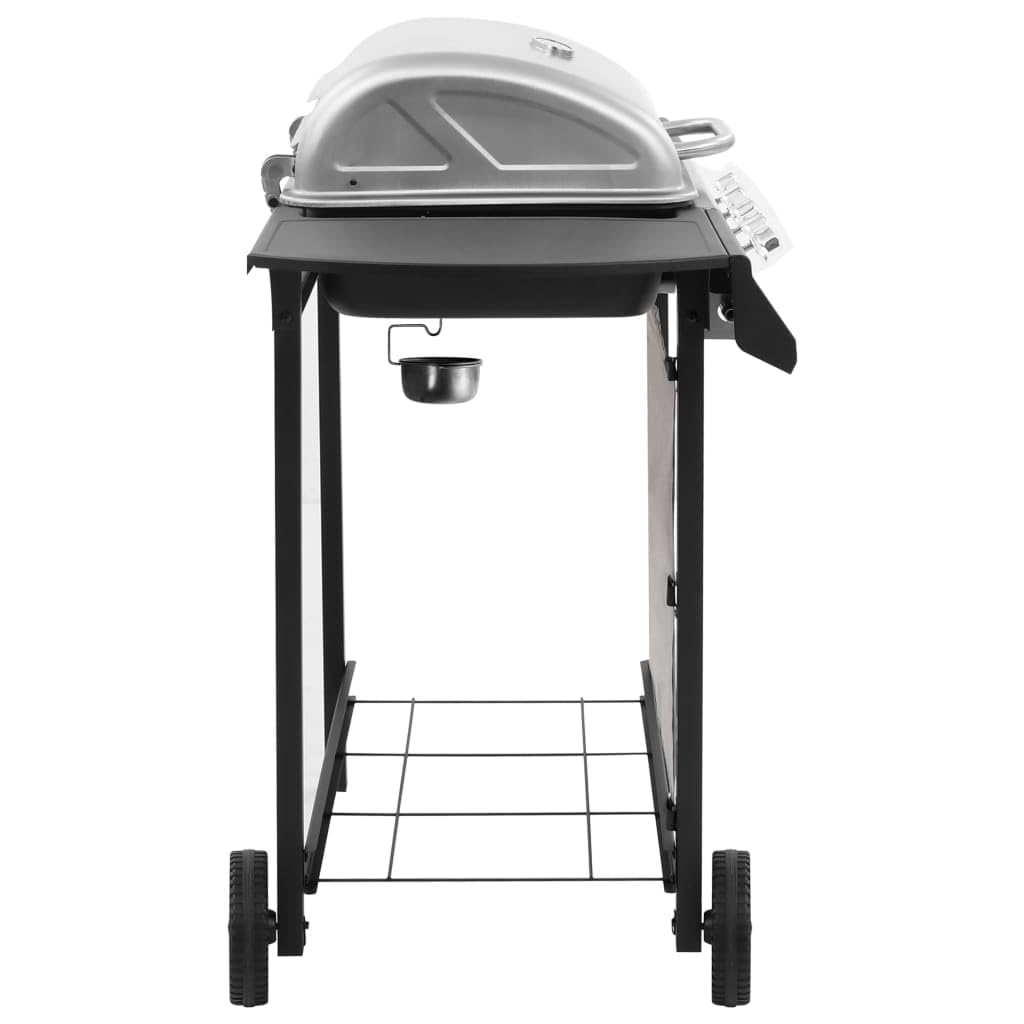 vidaXL Barbecue Gril à Gaz avec 4 Brûleurs d'Extérieur Grille de Cuisson Barbecue de Jardin Barbecue de Terrasse Noir et Argenté