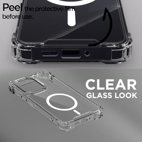 Image of Amazon Basics Back Cover for Oppo Reno 13 5G Mag-Safe Shockproof PC + TPU Protective Case Magnetic Support Bumper Case (Transparent Mag-Safe)