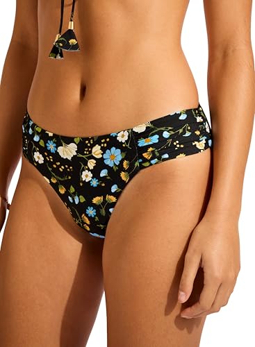 Seafolly Women's Ruched Side Retro Pant Bikini Bottom Swimsuit4