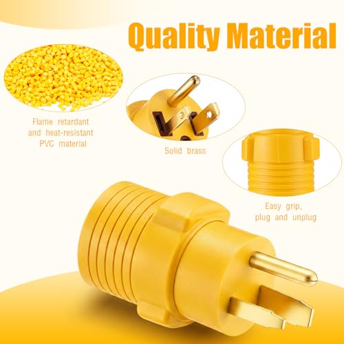 Kanayu 50Amp NEMA 6-50P to 10-50R Welder to Stove Adapter, 3 Prong Welder Male to 3 Prong Stove, Oven Female Adapter by Kanayu - Image 5