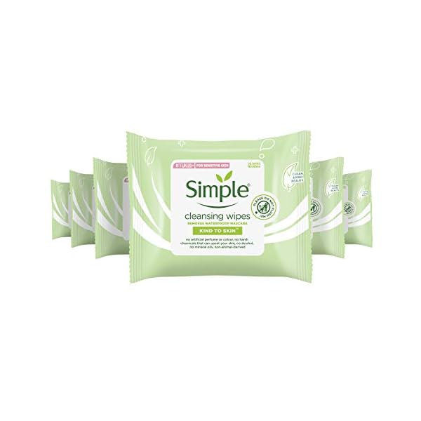 Simple Sanft zu Haut reinigende Gesichtstücher Make-up-Entferner und entfernt Verunreinigungen, 25 Gesichtstücher (6 x…