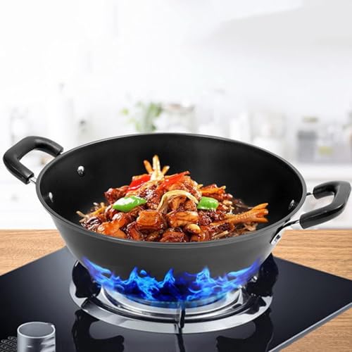 Wok de hierro fundido con mango ergonómico 36 cm miniatura 2