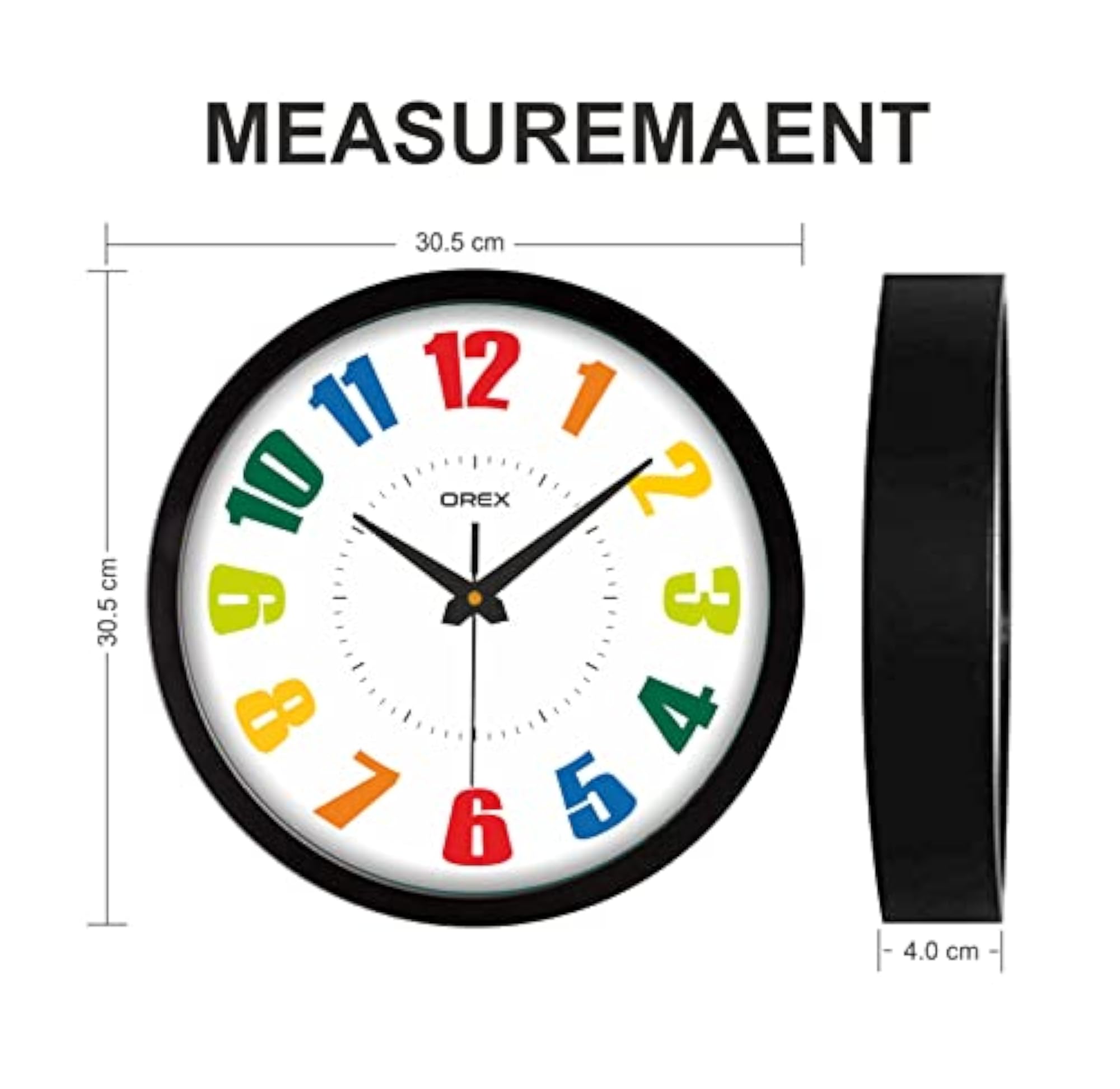 Stylish Multicolor Design Wall Clock