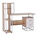 HOMCOM Scrivania PC di Design Moderno con Scaffale 133 x 55 x 123cm
