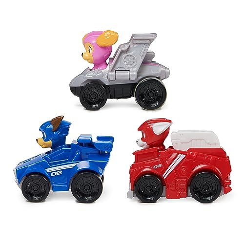 PAW PATROL THE MOVIE 2 SET DE 3 MINI VÉHICULES CHIOTS VOITURES SPIN MA - vue 4