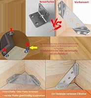 8er-Pack Möbeleckverbinder, Edelstahl L-Verbinder mit Schrauben, robuste Winkelverbinder für Regale, Tische, Schränke, Schubladen und Holzverbindungen – Ansicht 4