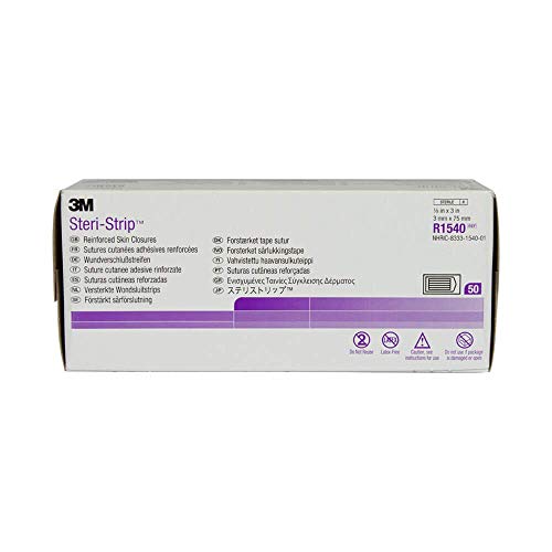 3M Steri-Strip Reinforced Adhesive Skin Closures, 1/8" x 3", Envelope of 5