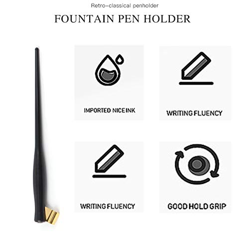 Chuangrong-Us 2 Pcs Oblique Calligraphy Dip Pen Nib Holder With Multi-Fit Brass Flange, English Oblique Pointed Pen,Oblique Pen Holder,Right Handed #TOP1
