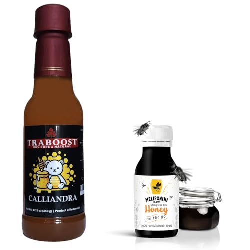 Meliponini Stingless Bee Honey 80ML with Traboost Calliandra from Kediri East Java Indonesia Honey 350ML