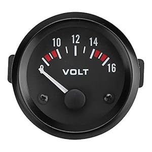 Auto Universele 12V Voltmeter, 52mm/2in Voltage Meter Gauge Voltage Tester Meetbereik 8-16V BX100007 voor Meest 12V Auto