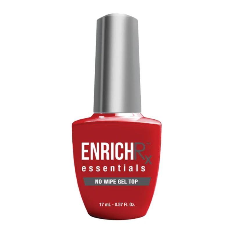 KUPAGelfinity EnrichRX Essentials Gel Top Coat Gloss No-wipe 0.5oz, Clear