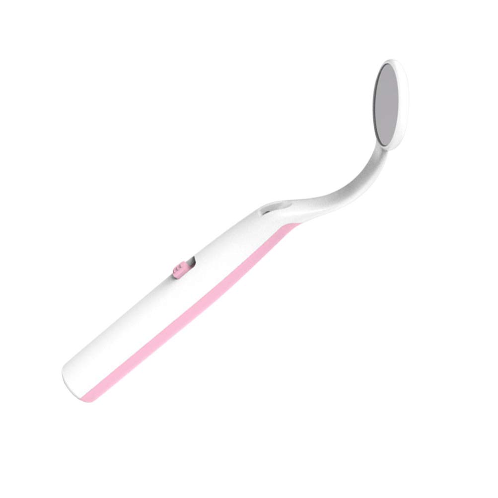 Mundspiegel Mit Led-licht Antibeschlag Zahnarztwerkzeug Aus Korrosionsbeständigem Praktischer Zahninspektionsspiegel Für Rosa