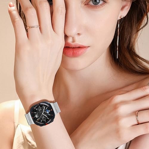 Compatible With Samsung Galaxy Watch Ultra 47MM (2024) Bands For Women Men Magnetic Stainless Steel Straps.