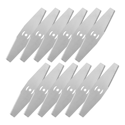 12 PCS Metall-Rasentrimmer-Klingen,Rasentrimmer Metall Klinge,Ersatzklinge Metall Klinge, Ersatzklingen Elektrische Rasentrimmer.