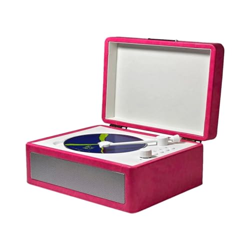 Lecteur de Disque en Vinyle avec des Haut-parleurs, Lecteur CD Player Un Plateau Multifonctionnel Type de Cassette BT Record Player Turtntables High Fidelity Sound Quality Drive