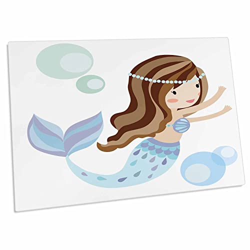 Alfombrilla de escritorio 3dRose sirena en azul miniatura 1