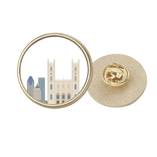 Broche ronde Canada en métal doré finitions soignées et éclat durable