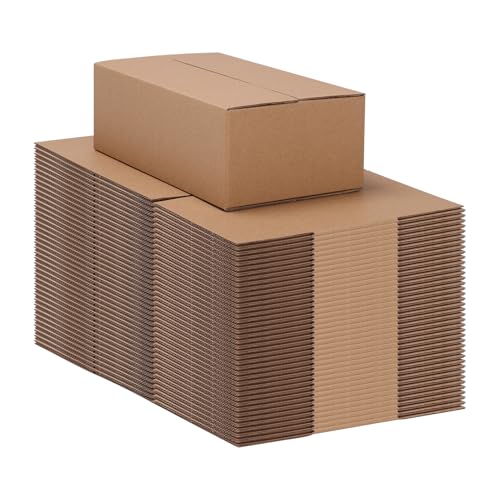 Image of 9x5x3 Shipping Boxes Set of 40, Brown Kraft Corrugated Cardboard Small Boxes Mailers for Business Packaging