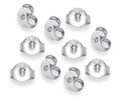 5 Paia Di Borchie In Argento 925 NKlaus | Diametro 5mm, Perno 0,75mm | Chiusura A Farfalla, Per Lui E Lei