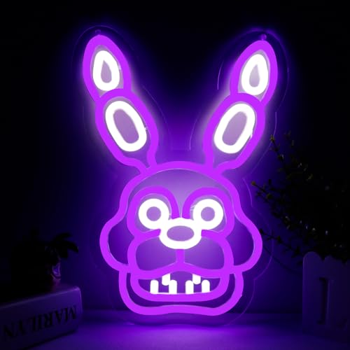 AHlove Anime Neon Sign?Bonnie Neon Signs for Wall Decor?LED Neon Lights for Bedroom?Birthday?Christmas Gifts for kids