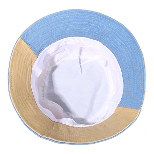 Nlcac Bucket Hat Womens Sun Hat Trendy Color Block Cotton Bucket Beach Hat Summer Sun Protection Fishing Hat Accessories Colorful #TOP1