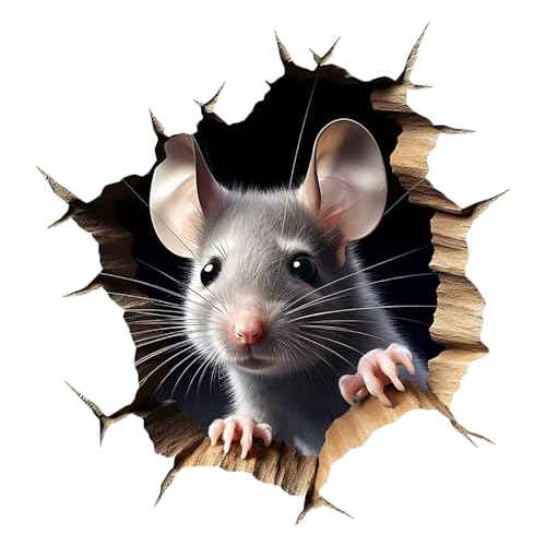 Vinilos decorativos ratón 3D pack x2 vinilo impermeable
