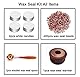 Wachs Siegel Perlen Set, Ioggtser Siegelwachs Perlen Set mit 400PCS Rose Gold Wachs Siegel Perlen, Wachs Siegel Warmer, Schmelzlöffel, 4 PCS Kerzen, Wachs Siegel Kit für Hochzeitseinladungen