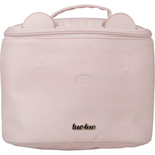 Tuc Tuc Brioche - Neceser redondo de polipiel, color rosa