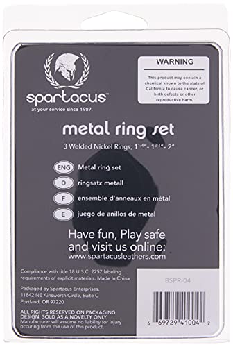 Spartacus Metal Cock Ring, Chrome, 3-Pack #TOP4