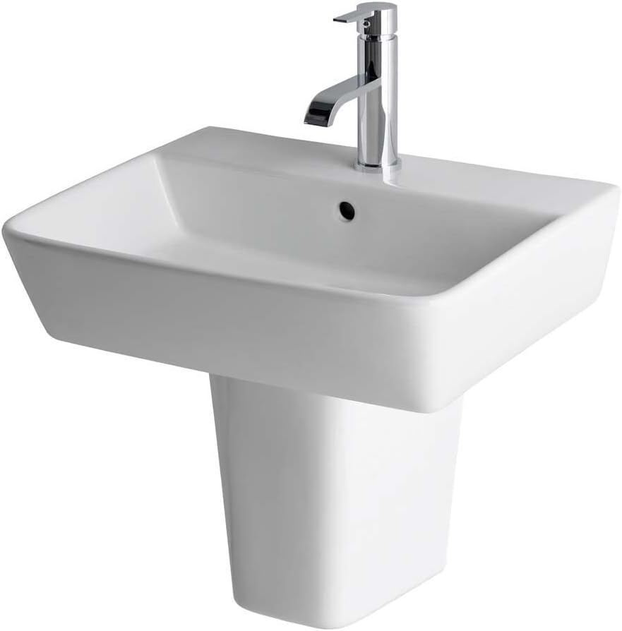 UK Bathroom Essentials Oka / Chenab Pedestal White