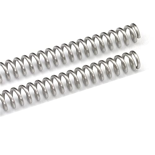 X-Baofu, 2 STÜCKE 304 Edelstahl Druckfeder Y-Typ-Druckfeder 0,3-0,6 mm Drahtdurchmesser 3-6mm Außendurchmesser 305mm Länge Cover
