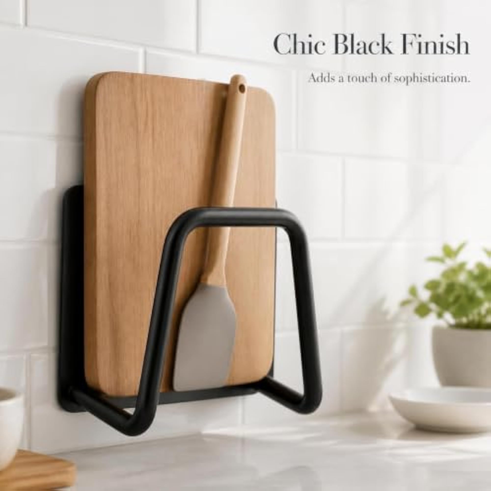 Stainless Steel Kitchen Sink Caddy with Sponge Holder, No-Drill Adhesive Rack - Black