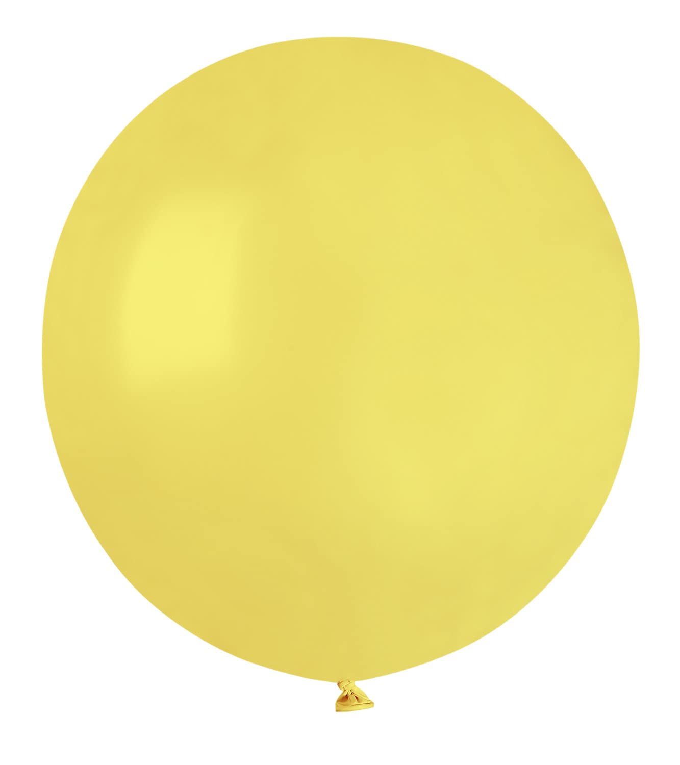 Pack 25 balloons in natural latex Premium Quality G150 (Ø 48cm / 19"), pastel yellow — image 1