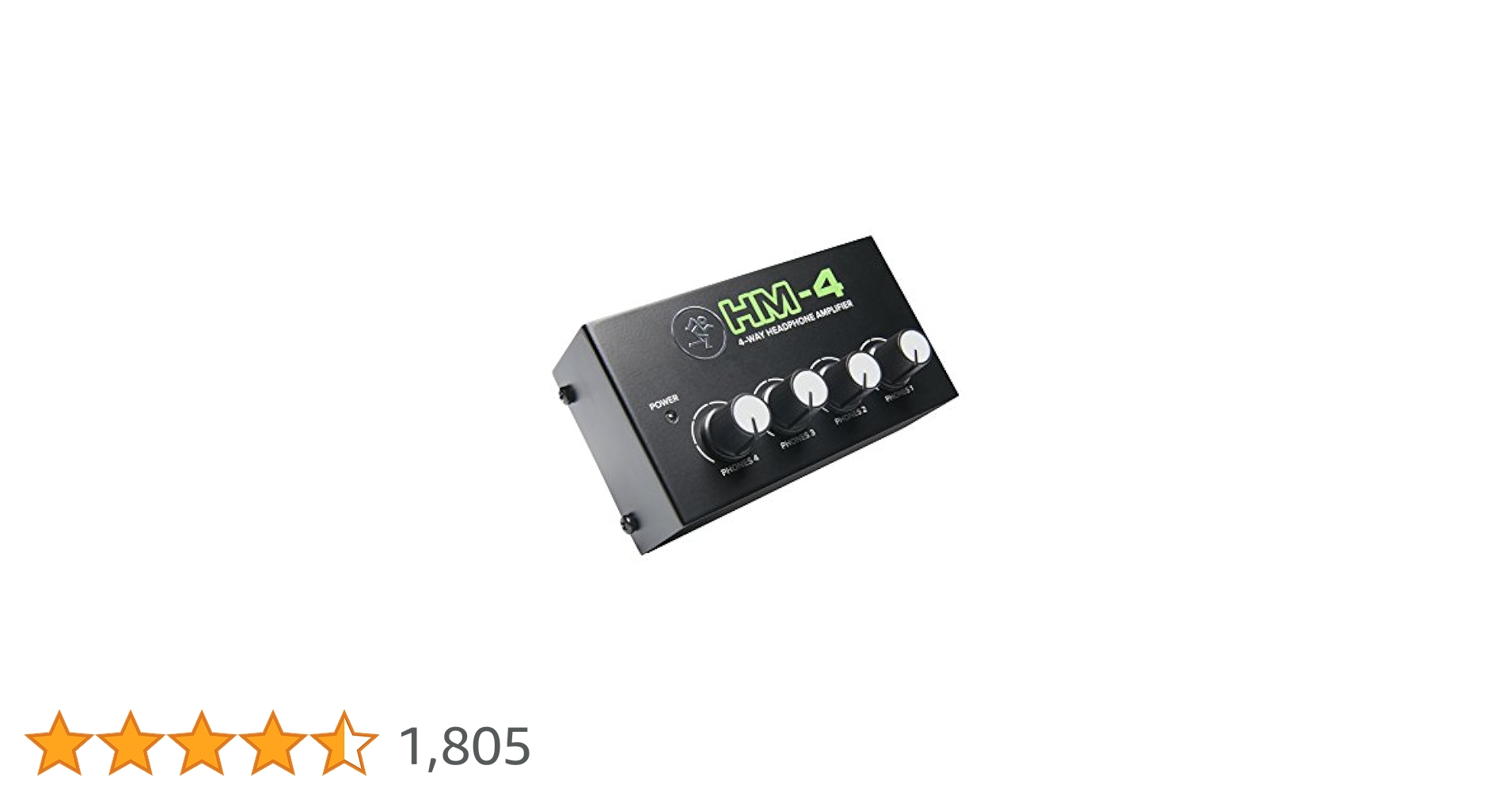 HM-4 4-WAY HEADPHONE AMPLIFIER ヘッドホン4セット Mackie HM-4 4-Way Headphones Amplifier HM-4 B&H Photo Video