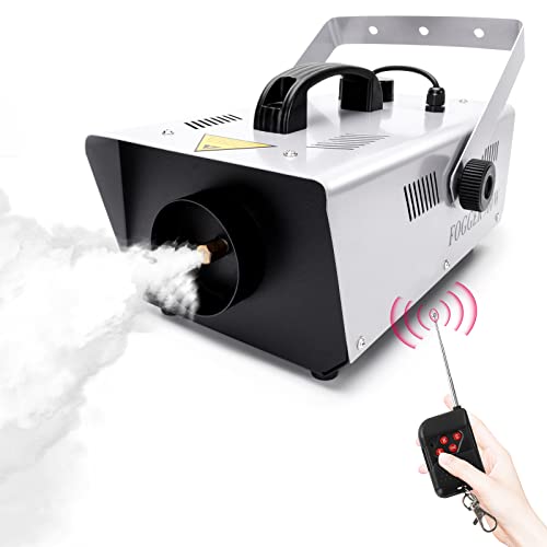 Fog Machine, HOLDLAMP 900W Smoke Machine with Wireless Remote Control, 6000CFM and 1000ml Tank Smoke Machine for DJ Disco Brithday Party Festival Wedding Stage Effect(Silver)