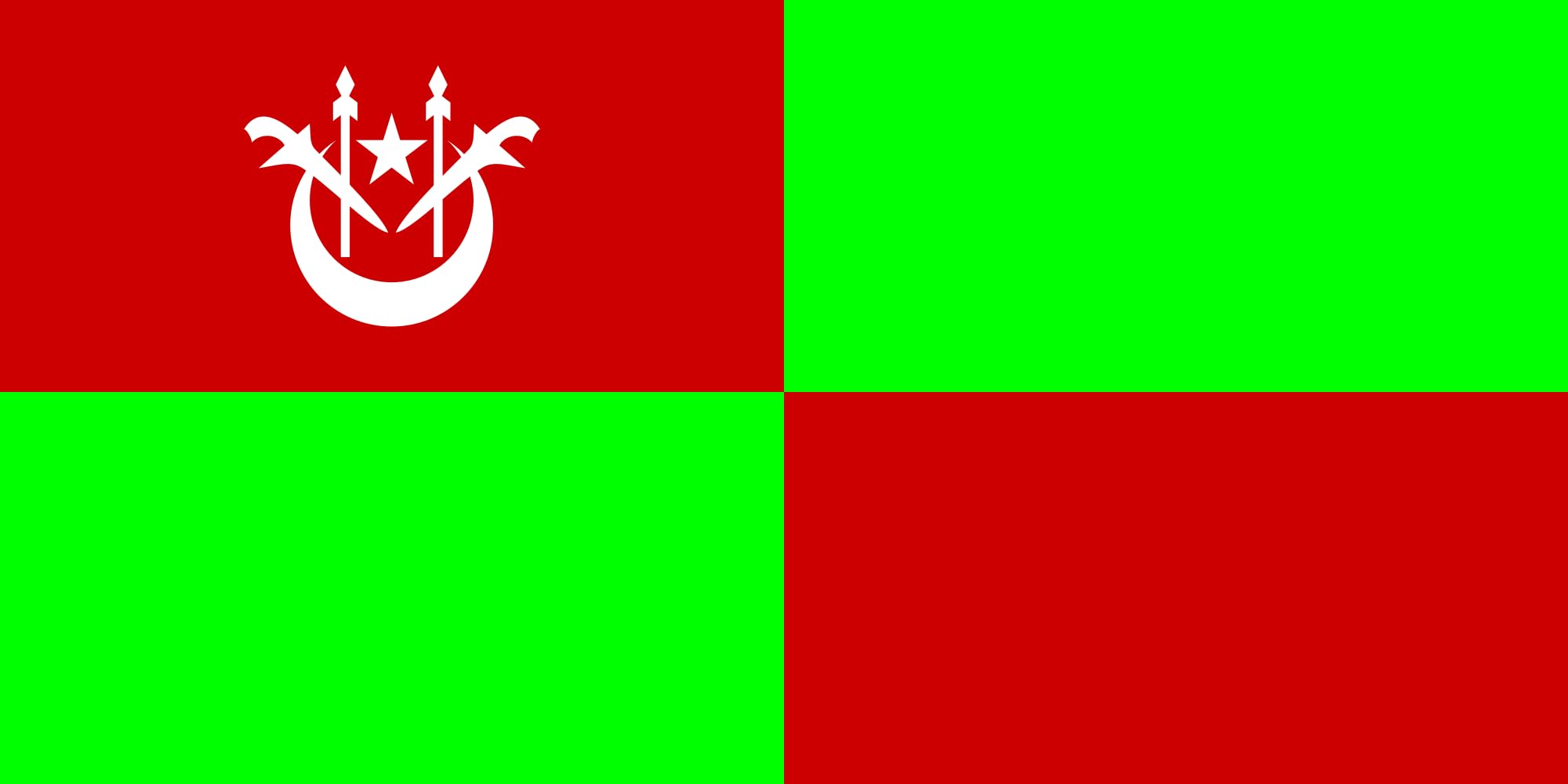 Drapeau Machang Kelantan grand format pour rassemblement et commémoration officielle