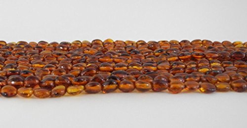 Genuine Baltic Amber Beads Strands Oval Nuggets Extra Small Cognac Alluregem 28259 #TOP3