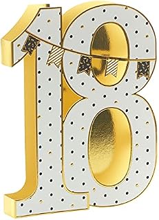 UK Greetings 18th Birthday Card For Him/Her/Friend With Envelope - 3D Design