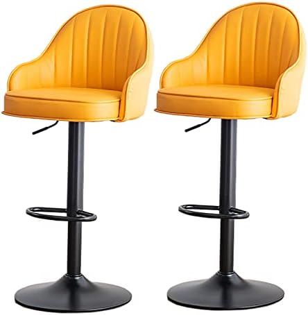 Bar Stool Bar Stool Swivel Stools 2 Pcs Bar Stools Swivel Chair Adjustable 60-80 Cm, Modern Dining Kitchen Beauty Salon With Removable Back And T-Shaped Footrest Baser:Gray Ev,Grey
