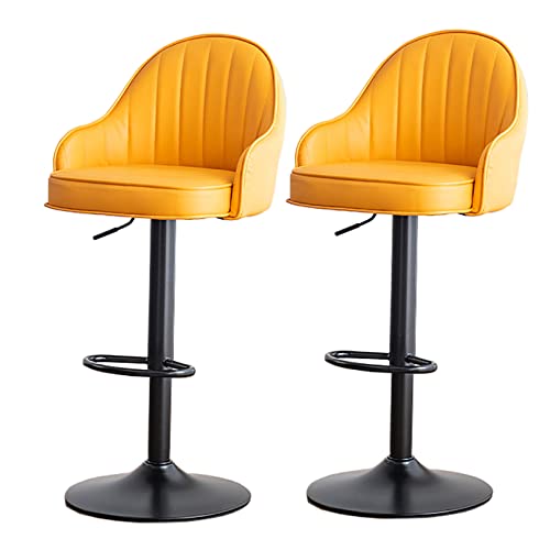 Bar Stool Bar Stool Swivel Stools 2 Pcs Bar Stools Swivel Chair Adjustable 60-80 Cm, Modern Dining Kitchen Beauty Salon With Removable Back And T-Shaped Footrest Baser:Gray Ev,Grey