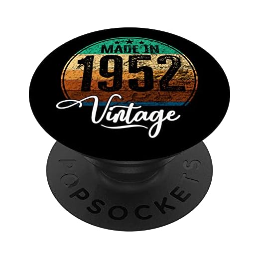 Cumpleaños Vintage Año de nacimiento 1952 Cumpleaños bday PopSockets PopGrip Intercambiable