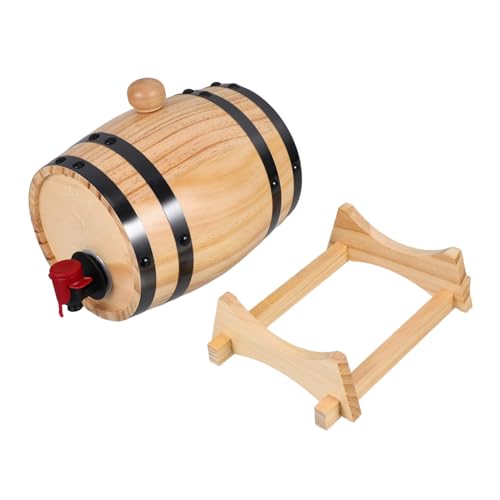 ABOOFAN Oak Wine Barrel Stand Wooden Bar Restaurant Beer Dispenser 1l Whiskey Barrel