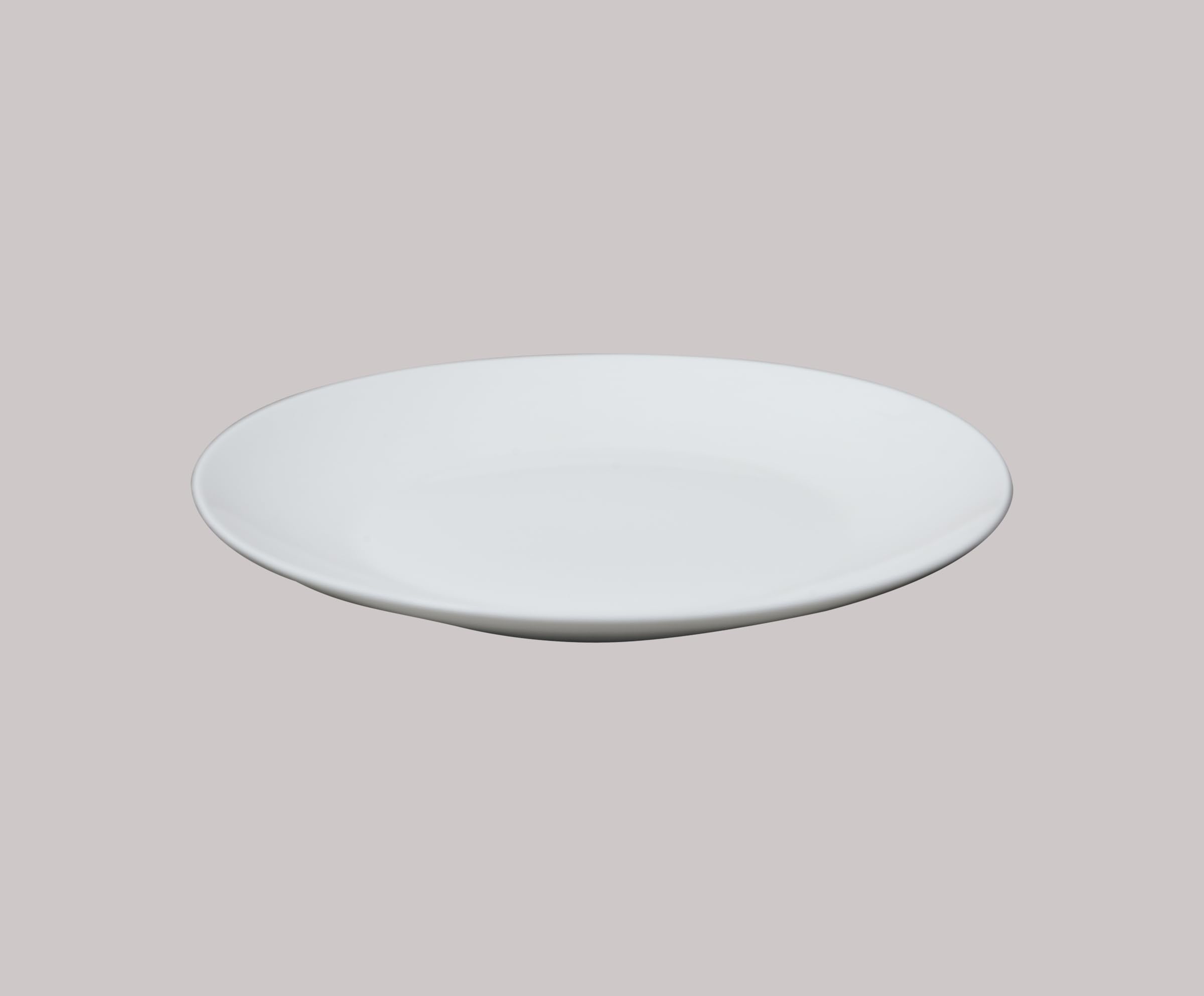 HomeVss, Bone China Coupe Shape, Elegance White Plate 8