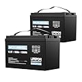 2 Pack 12V 100Ah LiFePO4 Lithium Battery, Up to 15000 Deep Cycle Group 31 Marine Battery, Low-Temp Protection, 10-Year Lifespan, Built in 100A BMS, Great for Trolling Motors, Boats, Solar, RV