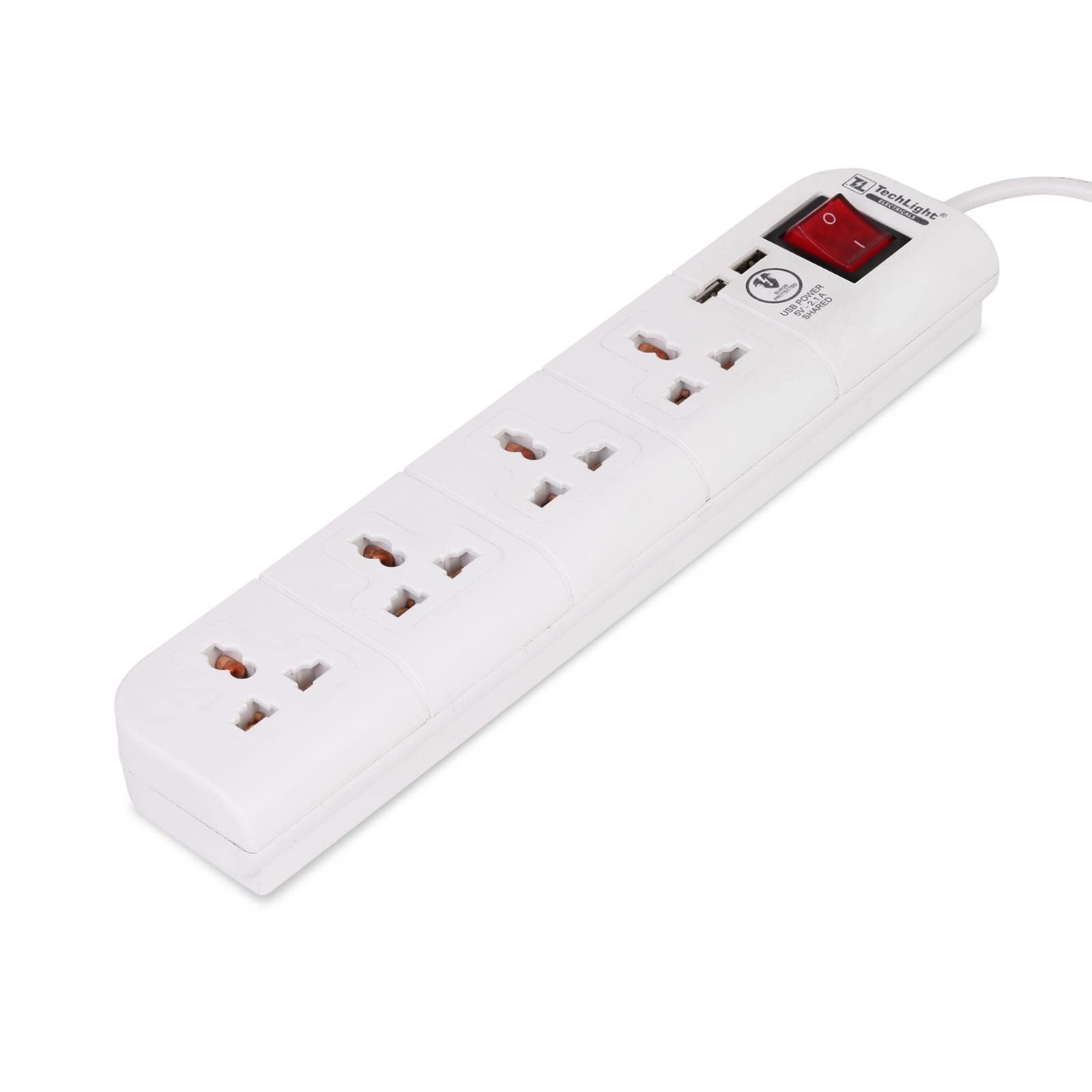 Power Strip with 2 usb charging points, 3 pin plug (type D) 2 Meter Cord Length, 4 international socket with 15 amp switch Power Indicator switch, All in One Plug In Extension Board Suitable for Home Office Kitchen & Personal Care Gadgets like TV Mobile Phone Sound Bar Music System Home Theater Speaker Laptop DSLR Camera Gaming Devices Printer Projector Scanner Vacuum Cleaner Hair Dryer Coffee Machine Mixer Grinder Induction Cooker