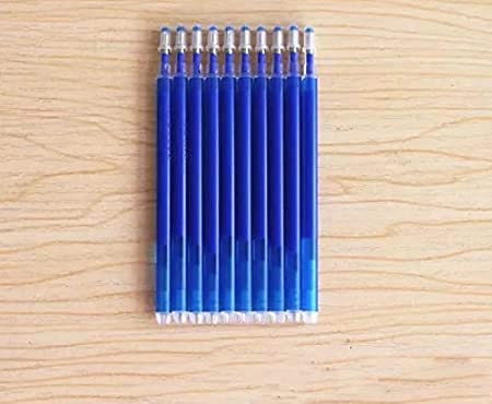 M Fabrics Invisible Refill/Magic Pen, Disappearing Erasable Removable Ink Pen for Garment, Sewing, Tailoring, Leather and Marking Shoes - Pack of 10 - (Blue)