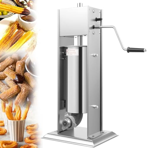 Churros manual comercial con 6 troqueles, engranajes rápidos y lentos para panadería, hogar, restaurante